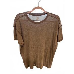 FP Movement Gray Lightweight Short Sleeve Shirt Large